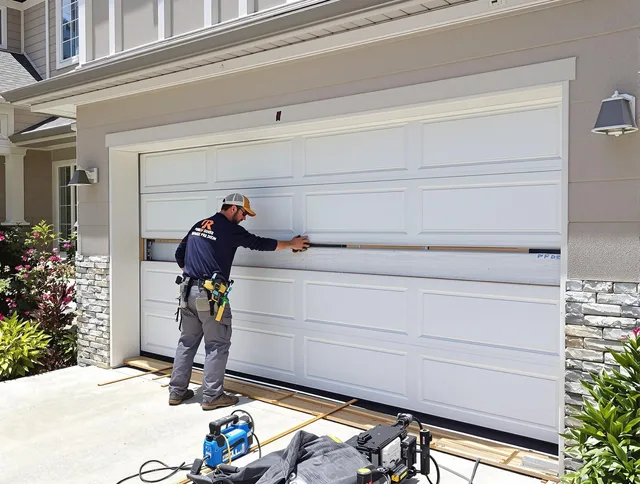 West Whittier-Los Nietos Garage Door Repair team performing complete garage door replacement at West Whittier-Los Nietos residence