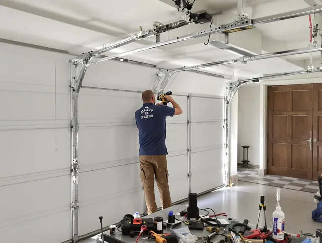 West Whittier-Los Nietos Garage Door Repair certified technician performing precision garage door repair in West Whittier-Los Nietos