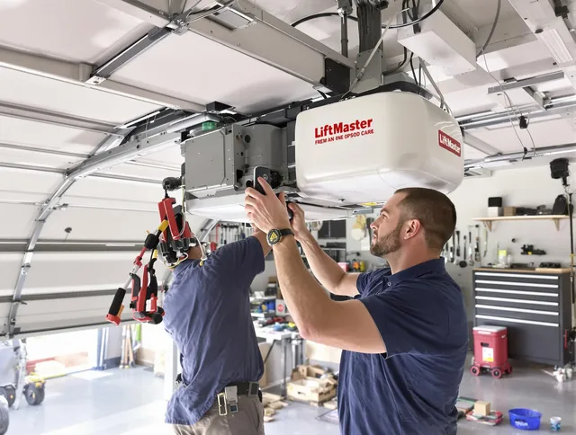 West Whittier-Los Nietos Garage Door Repair technician performing advanced diagnostics on garage opener in West Whittier-Los Nietos